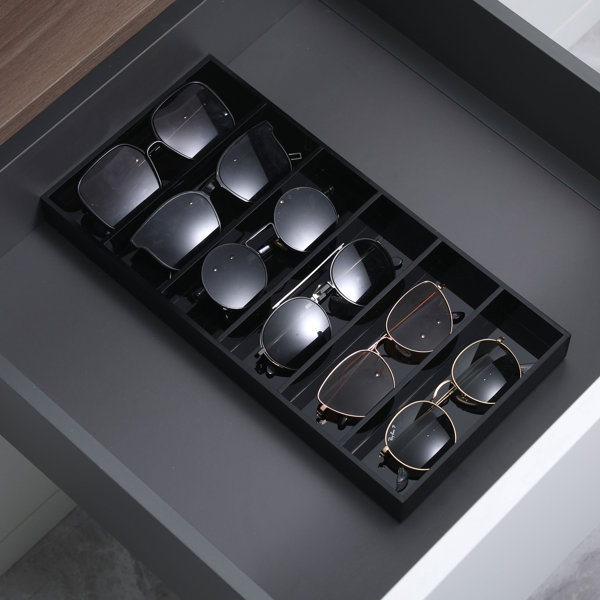 Ebern Designs Black Sunglasses Jewelry Organizer Tray Wayfair